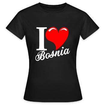 Bosnie - T-shirt Femme - noir - Devant - AI Model Female 172 dark (172cm)
