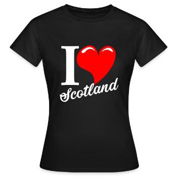 J'aime l'Ecosse. J'aime l'Ecosse. - T-shirt Femme - noir - Devant - AI Model Female 172 dark (172cm)
