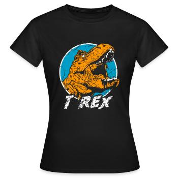 T-Rex Tyrannosaurus Rex - T-shirt Femme - noir - Devant - AI Model Female 172 dark (172cm)