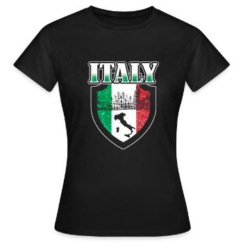 Italie italien italien - T-shirt Femme - noir - Devant - AI Model Female 172 dark (172cm)