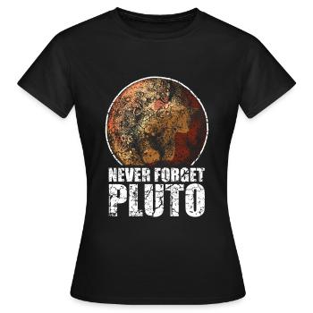 Pluto - Frauen T-Shirt - Schwarz - Vorne - AI Model Female 172 dark (172cm)