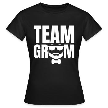 Team Groom - Women's T-Shirt - black - Front - AI Model Female 172 dark (172cm)
