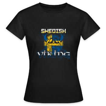 Suède Suédois Vikings Suédois - T-shirt Femme - noir - Devant - AI Model Female 172 dark (172cm)