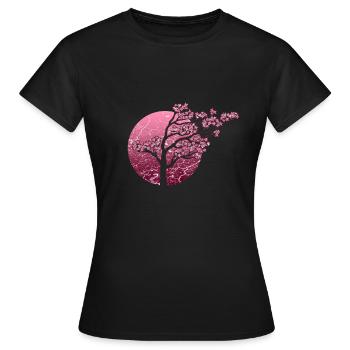 Japon asie arbre - T-shirt Femme - noir - Devant - AI Model Female 172 dark (172cm)