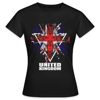 United Kingdom UK Union Jack - Frauen T-Shirt - Schwarz - Vorne - AI Model Female 172 dark (172cm)