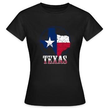 Texas - T-shirt Femme - noir - Devant - AI Model Female 172 dark (172cm)