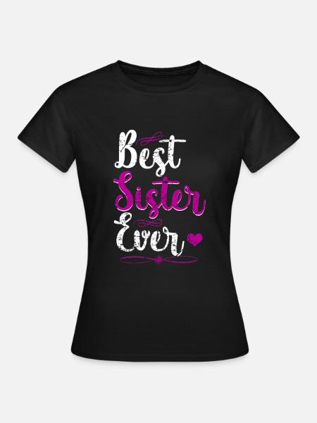 Beste Schwester - Frauen T-Shirt - Schwarz