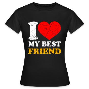 Meilleurs amis - T-shirt Femme - noir - Devant - AI Model Female 172 dark (172cm)