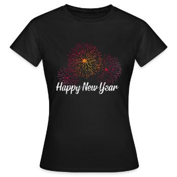 Happy New Year - Frauen T-Shirt - Schwarz - Vorne - AI Model Female 172 dark (172cm)