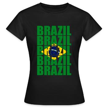 Brazil - Women's T-Shirt - black - Front - AI Model Female 172 dark (172cm)