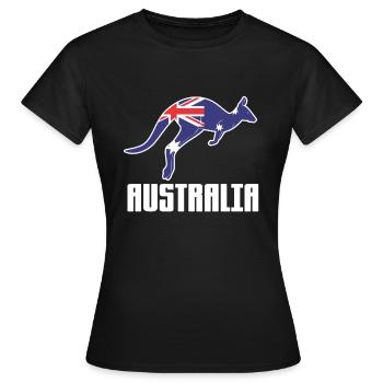 Australia - Women's T-Shirt - black - Front - AI Model Female 172 dark (172cm)