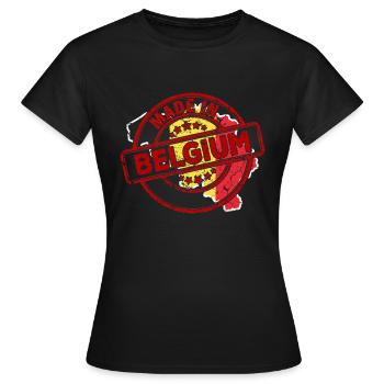 Belgien Belgier - Frauen T-Shirt - Schwarz - Vorne - AI Model Female 172 dark (172cm)