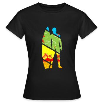 Surf surf planche de surf - T-shirt Femme - noir - Devant - AI Model Female 172 dark (172cm)