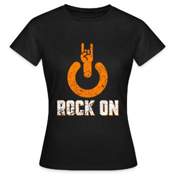 Rock on - Women's T-Shirt - black - Front - AI Model Female 172 dark (172cm)