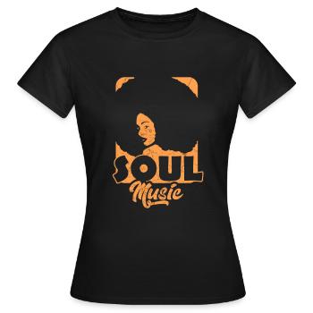 Musique soul - T-shirt Femme - noir - Devant - AI Model Female 172 dark (172cm)