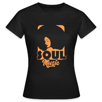 Musique soul - T-shirt Femme - noir - Devant - AI Model Female 172 dark (172cm)