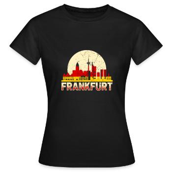 Francfort - T-shirt Femme - noir - Devant - AI Model Female 172 dark (172cm)