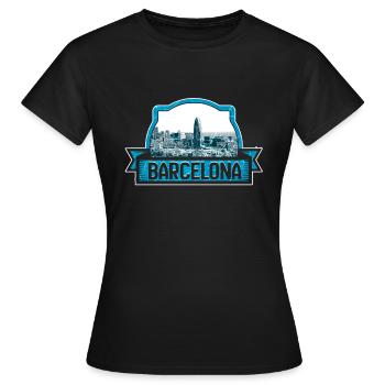 Barcelona - Frauen T-Shirt - Schwarz - Vorne - AI Model Female 172 dark (172cm)