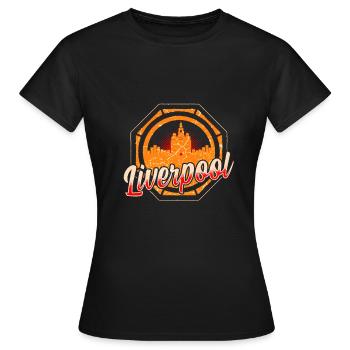 Liverpool - T-shirt Femme - noir - Devant - AI Model Female 172 dark (172cm)