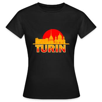Turin - T-shirt Femme - noir - Devant - AI Model Female 172 dark (172cm)