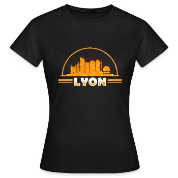 Lyon - Frauen T-Shirt - Schwarz - Vorne - AI Model Female 172 dark (172cm)