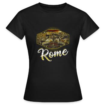 Rome Rome Rome Italie Vatican - T-shirt Femme - noir - Devant - AI Model Female 172 dark (172cm)