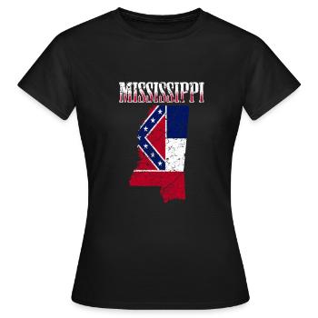 Mississippi ÉTATS-UNIS - T-shirt Femme - noir - Devant - AI Model Female 172 dark (172cm)