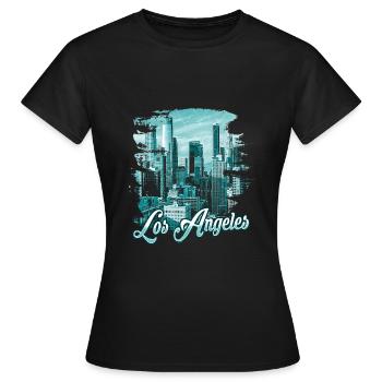 Los Angeles - Frauen T-Shirt - Schwarz - Vorne - AI Model Female 172 dark (172cm)