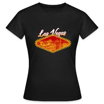 Las Vegas - T-shirt Femme - noir - Devant - AI Model Female 172 dark (172cm)