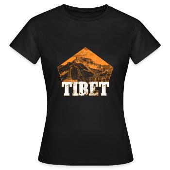 Tibet - T-shirt Femme - noir - Devant - AI Model Female 172 dark (172cm)