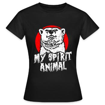 Ours polaire ours polaire - T-shirt Femme - noir - Devant - AI Model Female 172 dark (172cm)
