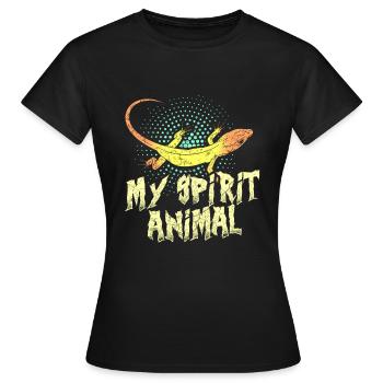 Eidechse Eidechsen - Frauen T-Shirt - Schwarz - Vorne - AI Model Female 172 dark (172cm)