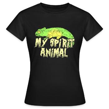 Caméléon caméléons - T-shirt Femme - noir - Devant - AI Model Female 172 dark (172cm)