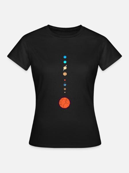 Planètes du système solaire - T-shirt Femme - noir