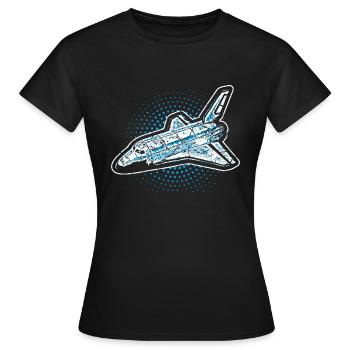 Space Shuttle NASA - Frauen T-Shirt - Schwarz - Vorne - AI Model Female 172 dark (172cm)