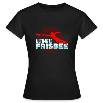 Ultimate Frisbee - Frauen T-Shirt - Schwarz - Vorne - AI Model Female 172 dark (172cm)