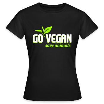 Vegan Vegan Vegan Activiste des droits des animaux - T-shirt Femme - noir - Devant - AI Model Female 172 dark (172cm)