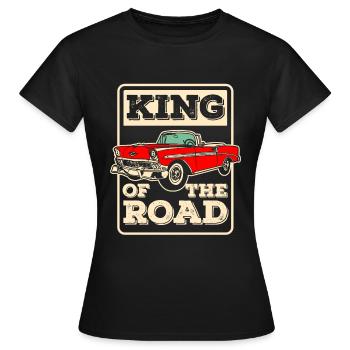 Classic Car Oldtimer Auto Wagen - Frauen T-Shirt - Schwarz - Vorne - AI Model Female 172 dark (172cm)