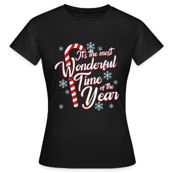 Weihnachten - Frauen T-Shirt - Schwarz - Vorne - AI Model Female 172 dark (172cm)