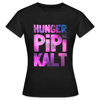 Faim Pee Cold Typique Femme Drôle Dire - T-shirt Femme - noir - Devant - AI Model Female 172 dark (172cm)