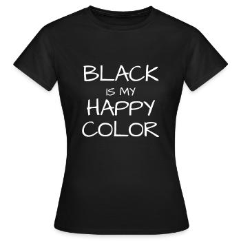 Noir couleur préférée Couleur Drôle - T-shirt Femme - noir - Devant - AI Model Female 172 dark (172cm)