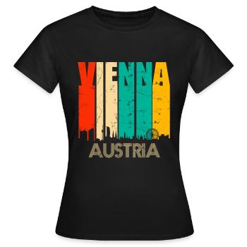 Vienne Vienna - T-shirt Femme - noir - Devant - AI Model Female 172 dark (172cm)