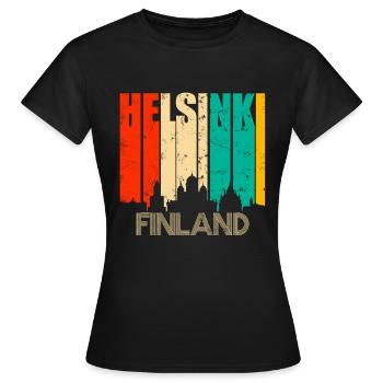 Helsinki - T-shirt Femme - noir - Devant - AI Model Female 172 dark (172cm)