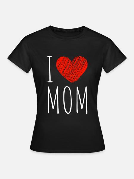Ich liebe Mama - Frauen T-Shirt - Schwarz