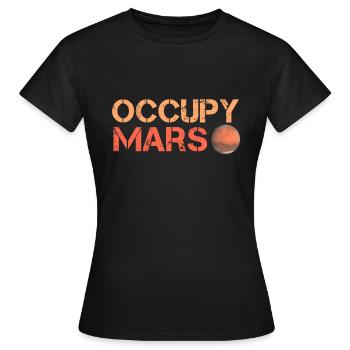 Occuper Mars - T-shirt Femme - noir - Devant - AI Model Female 172 dark (172cm)