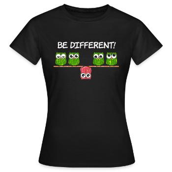 Different Unique Unique Unique Different - Women's T-Shirt - black - Front - AI Model Female 172 dark (172cm)