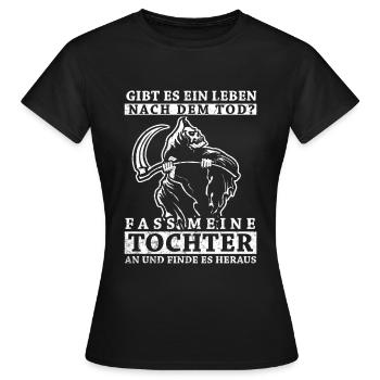 Vatertag Vater Tochter - Frauen T-Shirt - Schwarz - Vorne - AI Model Female 172 dark (172cm)