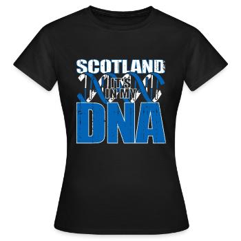 Schottland Schottisch Schotte Schottin DNA - Frauen T-Shirt - Schwarz - Vorne - AI Model Female 172 dark (172cm)