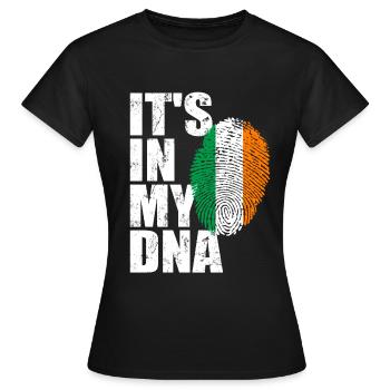 Irlande Drapeau irlandais irlandais ADN - T-shirt Femme - noir - Devant - AI Model Female 172 dark (172cm)