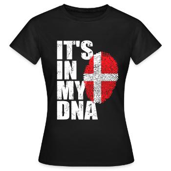 Danemark danois - T-shirt Femme - noir - Devant - AI Model Female 172 dark (172cm)